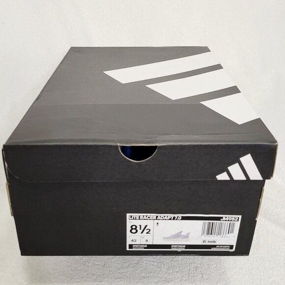Adidas "Lite Racer Adapt 7.0" Gray/Blue- Slip On Running Shoes- Size:8.5- JI4982 - Picture 3 of 13
